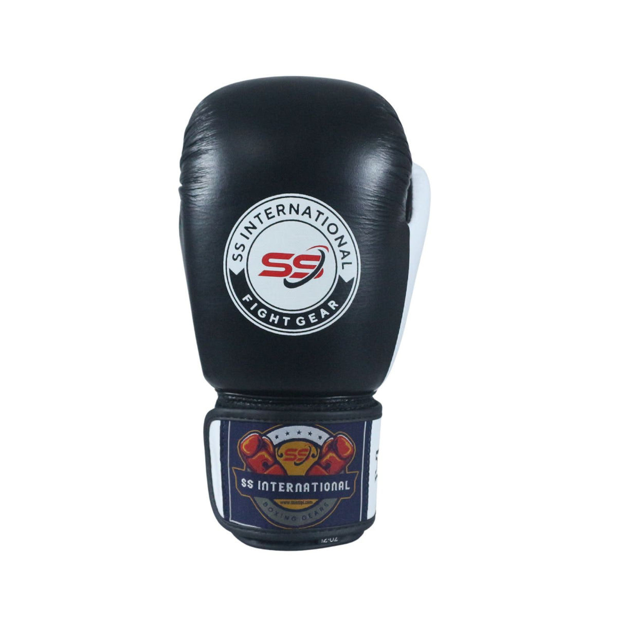 SS International HD21 Genuine Leather Boxing Gloves – Black & White